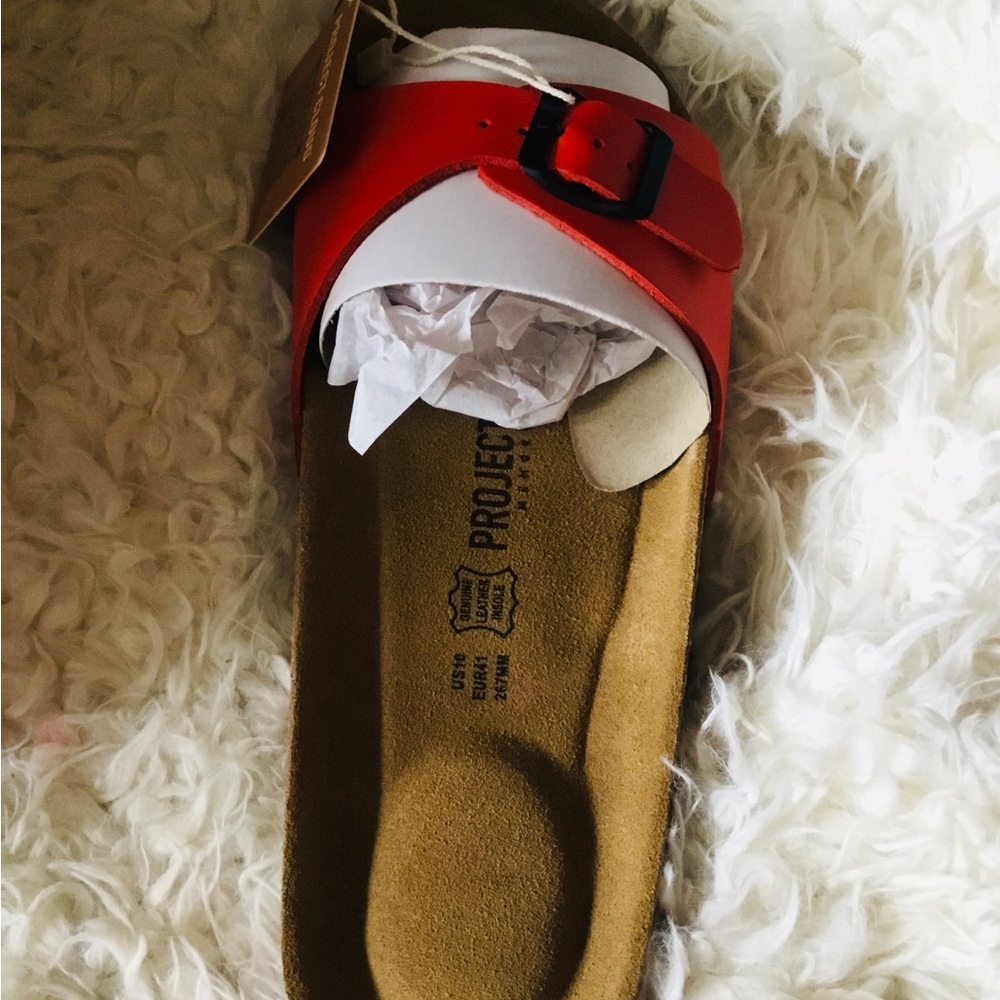 Red Slide Sandals